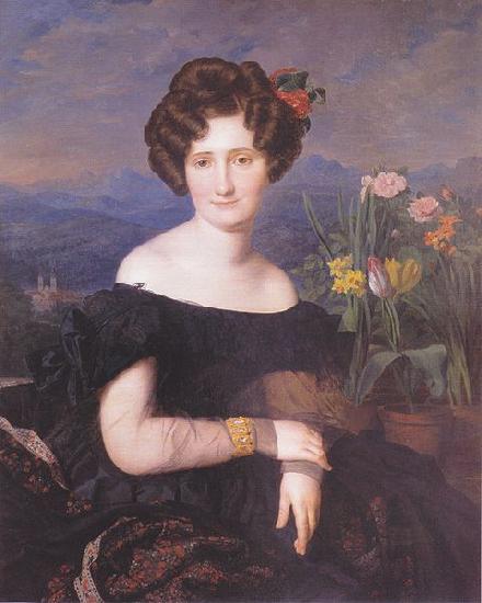 Ferdinand Georg Waldmuller Bildnis Johanna Borckenstein oil painting image